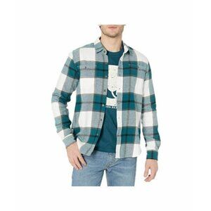 True Religion Men's Long Sleeve Ink Blue Plaid Shirt 2XL NWT